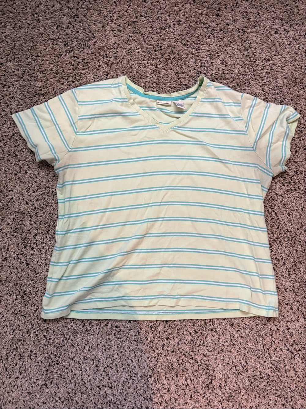 Cherokee Light green Tee with Blue Stripes